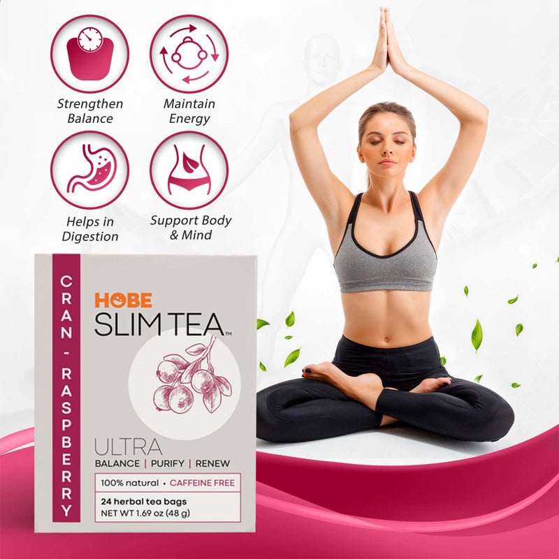 Hobe Labs Cran-Raspberry Tea - Natural Herbal Infusion for Body Balance and Refreshment - Caffeine-Free (24 Tea Bags) - Image 4
